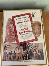Vintage 1950's Magazine  Movie Ad "The Kid From Brooklyn" Danny Kaye Framed
