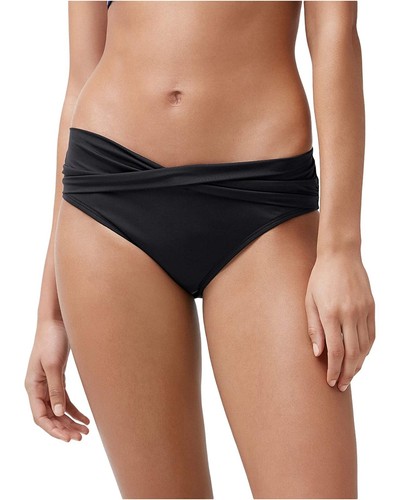 Tommy Bahama L124236 Pearl High-Waist Twist Front Pant Black Women's Size XS
