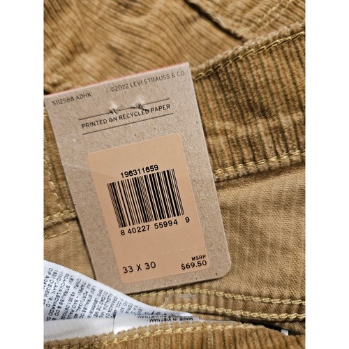 NEU Levi's 314 Shaping Straight Cordhose Mid Rise Bauch Abnehmen 33x30 - Bild 5 von 5