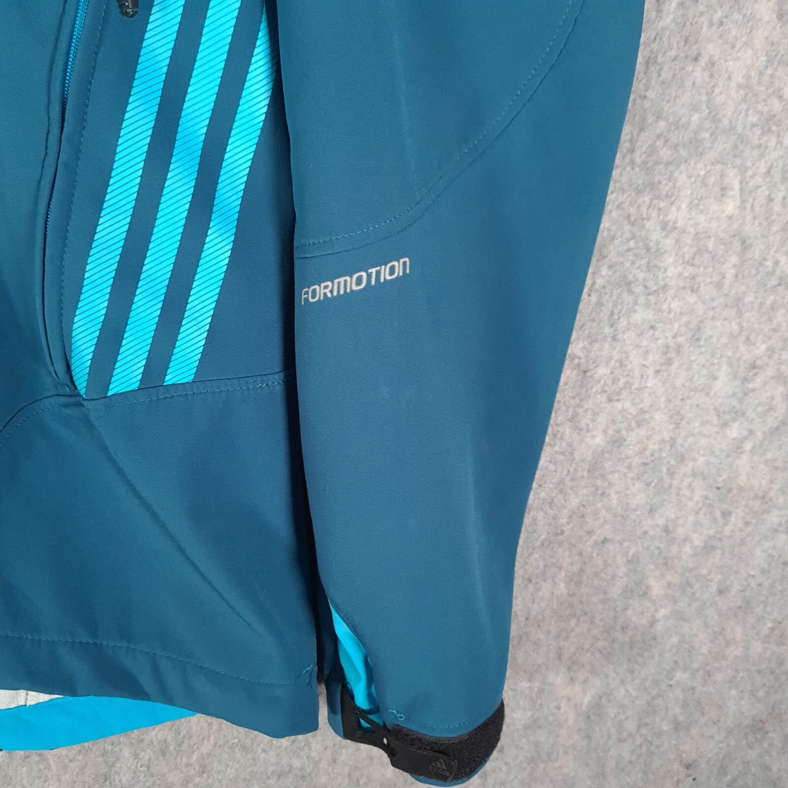 Adidas Jacket Mens 38 Blue Orange Formotion Spell Out Logo 3 Stripes Casual thumbnail 7