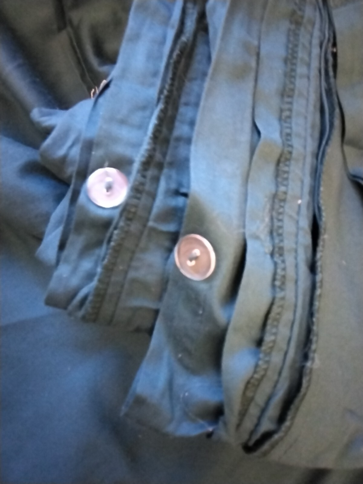 BIBA Green & Embroidered Gold Bee Design Double Duvet Cover With