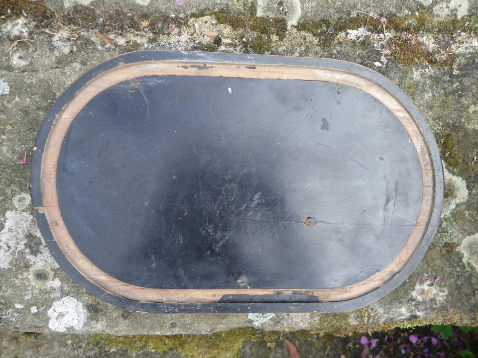 ANCIEN SOCLE EN BOIS POUR PENDULE OU GLOBE DE MARIÉE - 33 x  20,5 cm - Photo 3/4