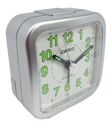 Casio > Wecker Analog silberfarben Tagesalarm Neo-Display > TQ-141-8EF