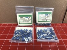 200 Pack 16-14 Gauge Vinyl Spade Fork Crimp Terminals 8 Stud Tin Copper Core UL