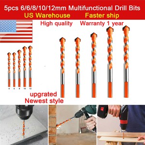 5 x Multifunctional Drill Bits Ceramic Glass Punching Hole Working Tool 6-12mm 5 x Multifunctional Drill Bits Ceramic Glass Punching Hole Working Tool 6-12mm