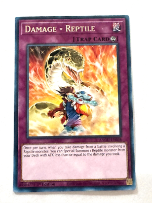 yugioh reptile support cards Damage = - ANGU-EN058 - Rare - 1st Edition - NM - Yugioh! yugioh reptile support cards Yugioh
