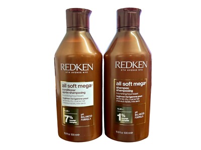 Redken DUO All Soft Mega Shampoo & Conditioner 16.9oz
