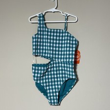 Wonder Nation Girls Teal Bathing suit Size M 7-8 . NWT UPF 50 . One Piece