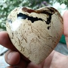 74 gr Indonesia Sumatra Amber  Big Heart Polished Rough Raw Stone Gemstone HT15