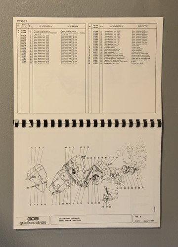 Ferrari 308 QV Spare Parts Catalog (302/84) USA Version - Picture 14 of 16