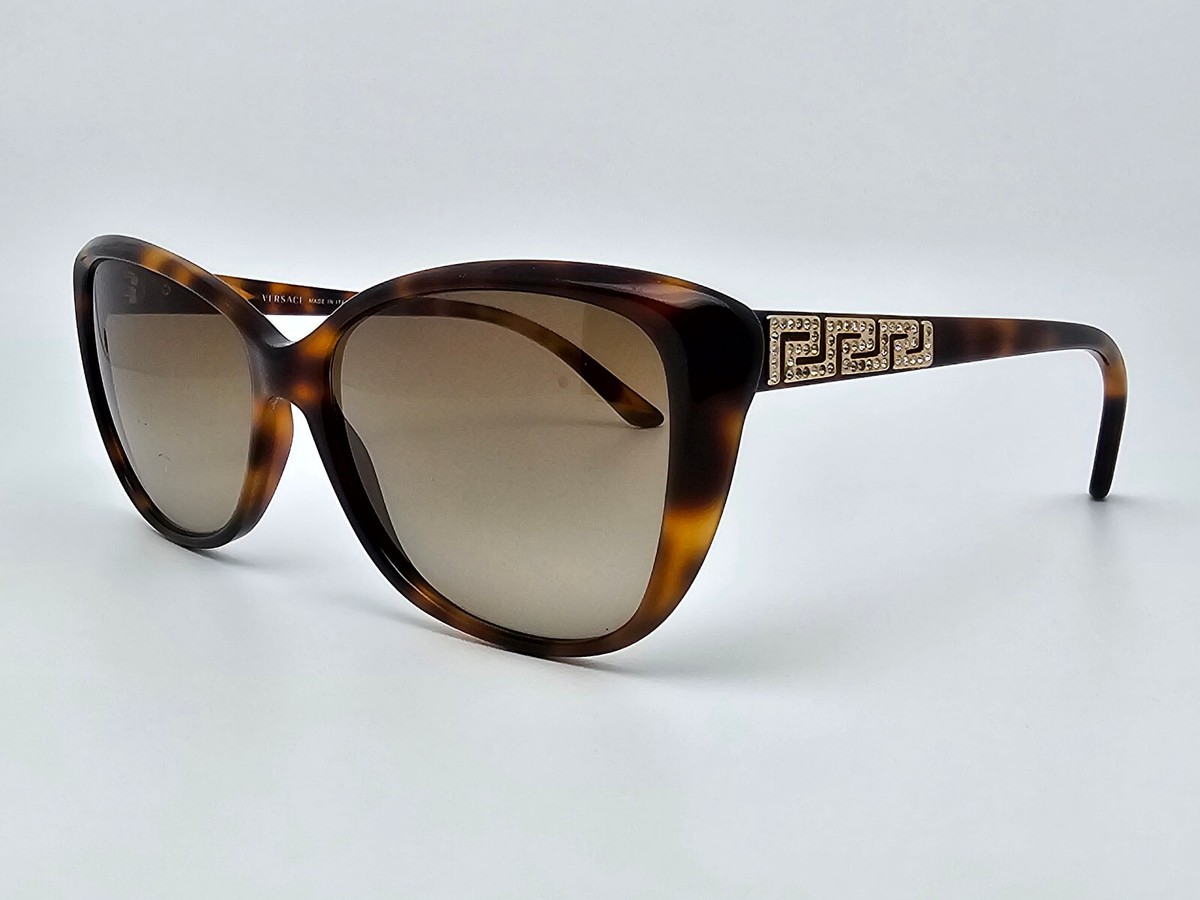 Versace Mod 4264-B 5061/13 Havana Rhinestone Frame Brown  display picture 3