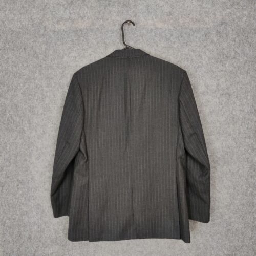 Pakeman Catto & Carter Jacket Mens 40R Grey Double Breasted Pinstripe England - Picture 2 of 12