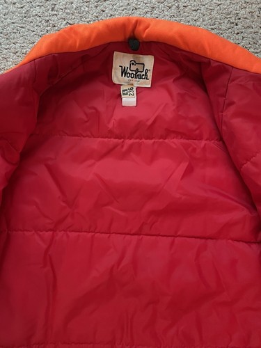 Vintage Woolrich Hunting Jacket Mens Medium Blaze Orange - Foto 6 di 11