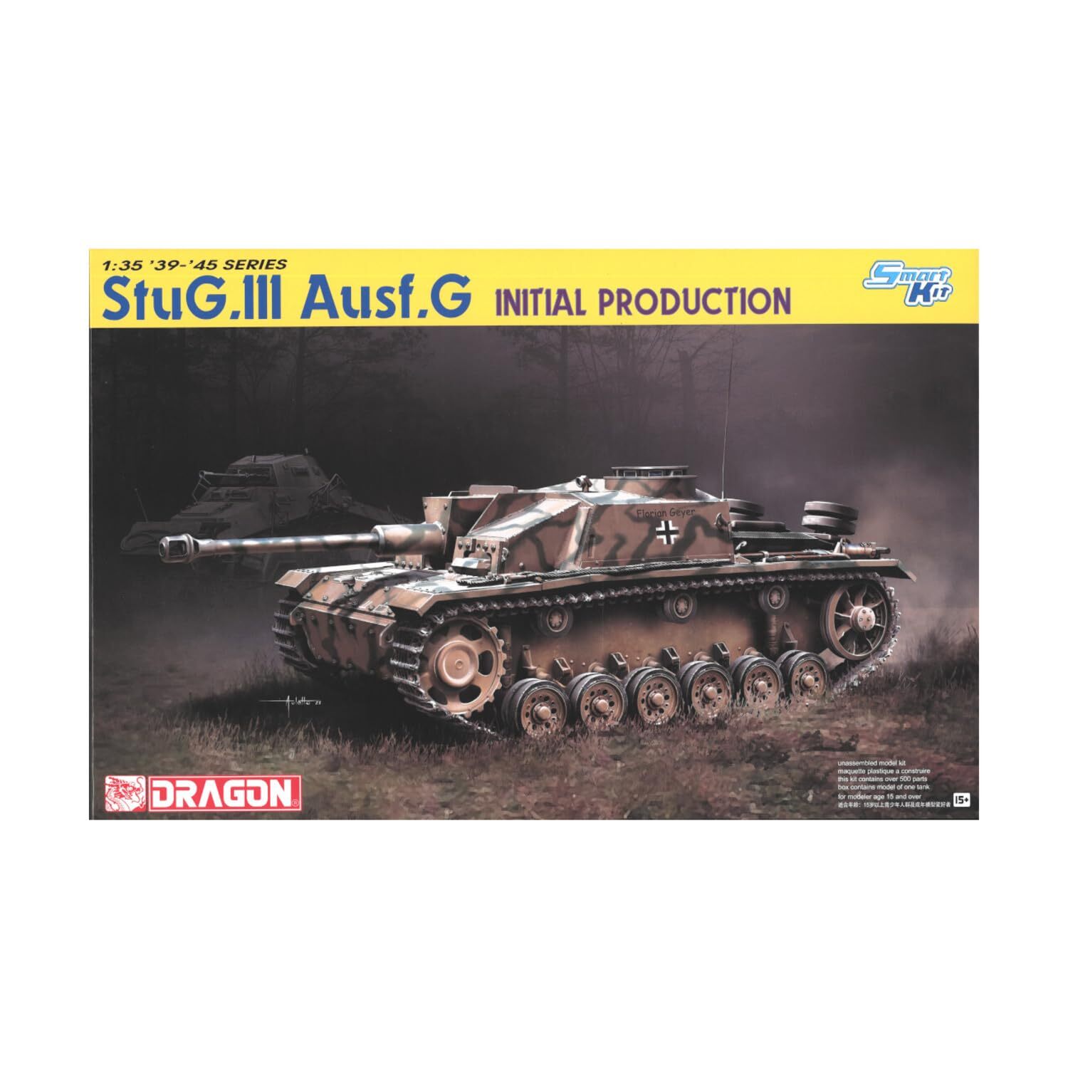 Stug. III Ausf.g Initial Production Tank 1:35 Plastic Model Kit DRAGON MODELS