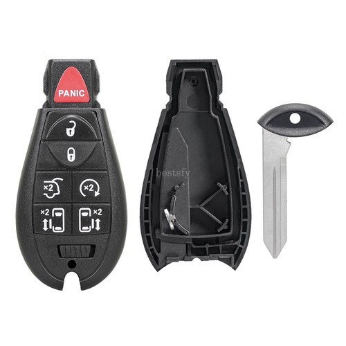 For Dodge Grand Caravan Chrysler Town & Country Remote Key Fob Uncut Shell Case - Picture 4 of 12