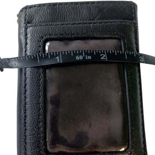 Vintage Juicy Couture Wallet Black Leather Fringed - Picture 6 of 7