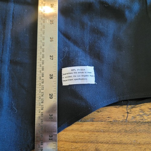 Elbeco LAPD Long Short Sleeve 100% Wool Shirt Navy Blue Size 17 NEW - Picture 8 of 8