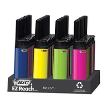 BIC EZ Reach Lighter, Assorted Colors, 40-Count Tray (Colors Will Vary)