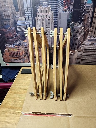 4Vintage Wooden Champion Badminton Rackets Cortland Line Co Company W/Holders - Afbeelding 8 van 13