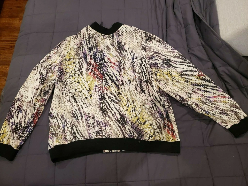 Chaqueta Bomber Mynt 1972 Estampado Multi Cebra Talla 2X Foto 2 de 4