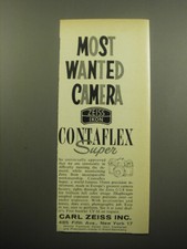 1960 Carl Zeiss Contaflex Super Camera Ad - Most Wanted Camera