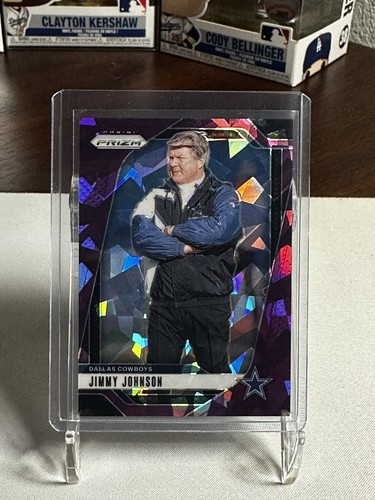 2024 PANINI PRIZM JIMMY JOHNSON PURPLE ICE /225 COWBOYS CARD #82 COWBOYS