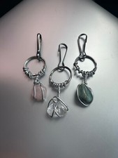 Handcrafted Natural Gem KeyChain - A Gift with Heart 3 Gem - Bundle