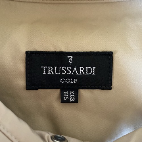 Trussardi Vintage Men's Size 105L Jacket Khaki Logo Windbreaker Golf Long Sleeve - Picture 2 of 22