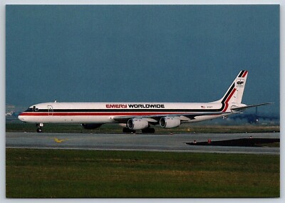 Airplane Postcard Emery Worldwide Airlines Airways Douglas DC-8-73F N791FT FN27