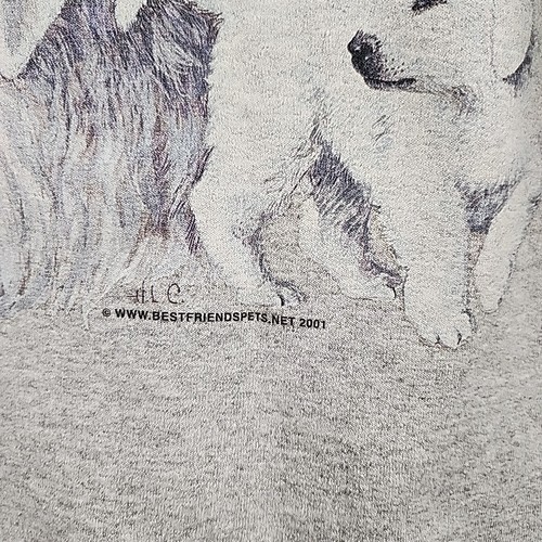 Vintage Great Pyrenees Dog Sweatshirt Mens XL Graphic Logo Puppy Adult Y2K Breed - Picture 3 of 9
