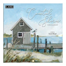 Companies, Coastal Shores 2026 Mini Wall Calendar, 7'' X 7'', 12-Month Calend...