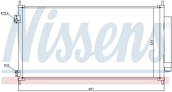 Condensatore radiatore climatizzazione R 134a 940448 NISSENS
