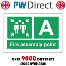 SIGN Fire Assembly Point A Marshal Alarm Exit Safety Workplace Roll Call FS524M