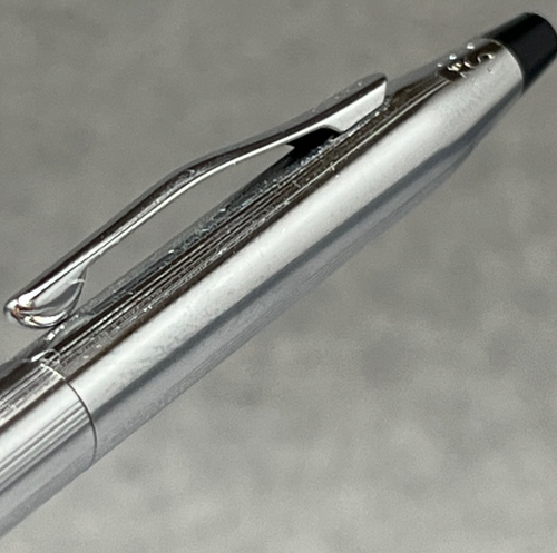 Cross Luxurious Chrome Century 3502 Pen, Blue Ink, Refill, Box 🇺🇸 NO ENGRAVING - Picture 3 of 18