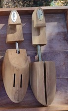 Lot of 2 LG Cedar Shoe Trees Singles Adjustable Solid Wood Stretchers READ