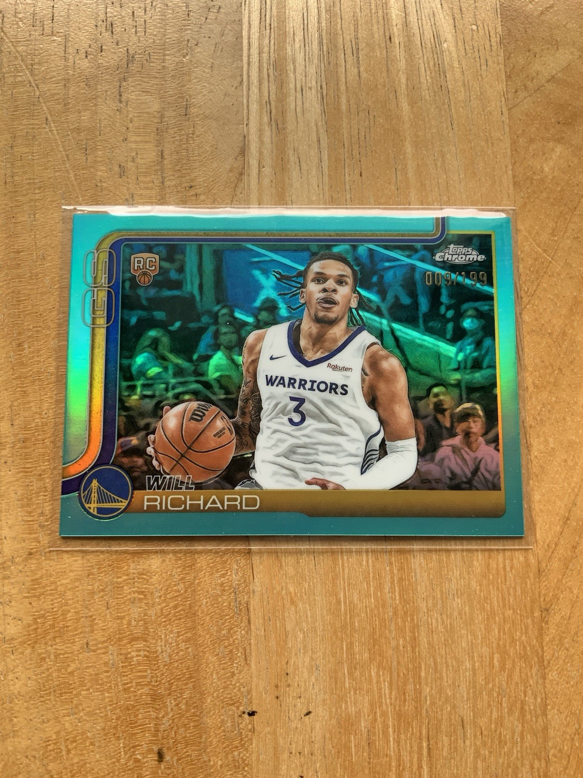 Will Richard 2025 Topps Chrome #287 True Rookie Aqua Refractor /199 (RC)