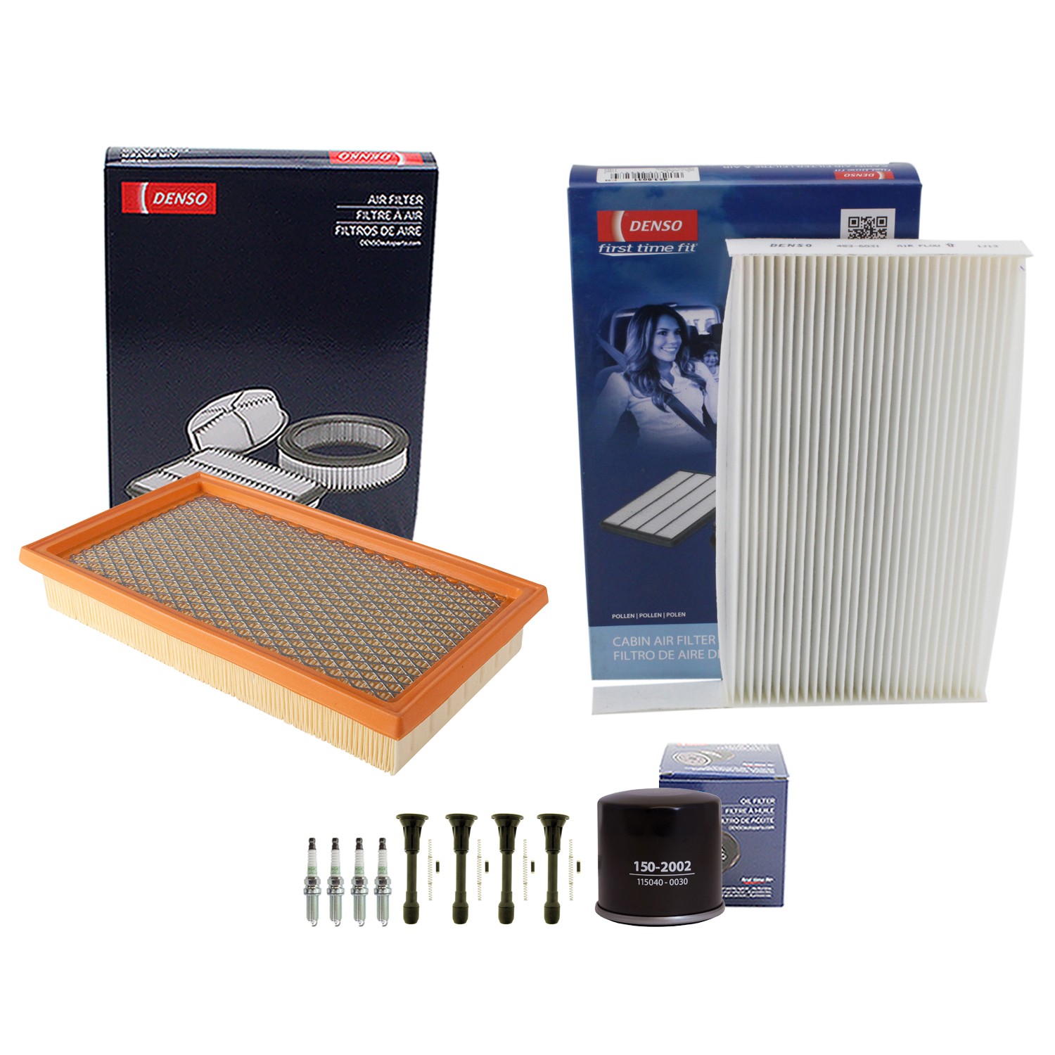 Denso Tune Up Kit NGK 4 Spark Plugs  Boots Kit for Cube 1.8 L4 MR18DE Z12 09-13