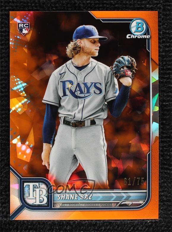 2022 Bowman Chrome Sapphire Edition Orange 61/75 Shane Baz #66 i6e
