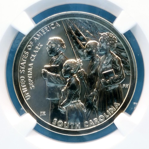 2020-S $1 American Innovation-SC Septima Clark Rev PF 70 Early Releases TOP POP - Picture 5 of 8