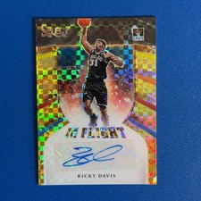 2020-21 PANINI SELECT IN FLIGHT AUTO RICKY DAVIS GOLD PRIZM 05/10 CAVALIERS