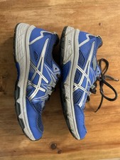 Used Boys Asics Trail Running Athletic Shoes Lace Up Blue Gel Venture Size 5 Kid