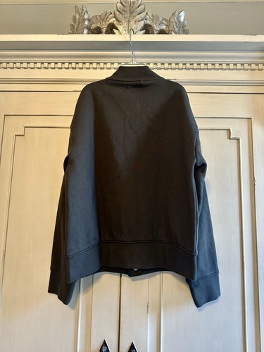 J Crew Crewcuts boys sweatshirt Gray Baseball Snap Bomber Jacket Sz 10-11 NWOT - Picture 2 of 11