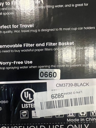 Personal Single Serve Coffee Maker - Quick Brew with Grounds and Tea Bags (Not C - Picture 4 of 4