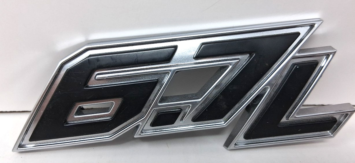 Ford 6.7L Power Stroke diesel engine door emblem 2017-2022 chrome accent