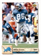 1992 Upper Deck Willie Green #613 Detroit Lions