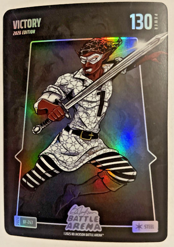Victor Wembanyama 2026 Bo Jackson Battle Arena Victory Battlefoil Steel Card!!