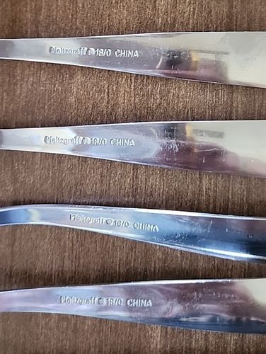 Lot Of 20 Pfaltzgraff DANFORD Mixed Stainless Flatware Teaspoon Fork Knife - Picture 5 of 5