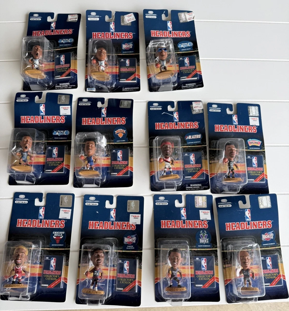 【未開封品】NBA HEADLINERS フィギュア 20点 まとめ売り 1996-97 NBA Headliners Figures Corinthian Rodman, Hardaway
