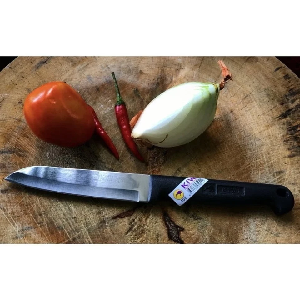 Cuchillo de pelar hoja de cubiertos de acero inoxidable de 4 pulgadas para cocina afilada al carbono nuevo 12 piezas Foto 3 de 4