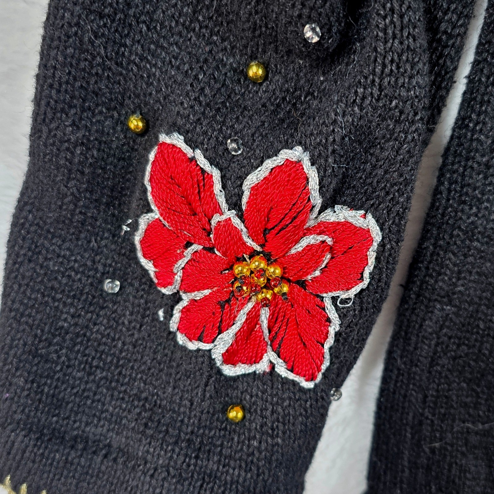 Vintage Reference Point Christmas Poinsettia Bead… - image 7